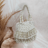 Falling Pearl And Crystal Clasp Bag